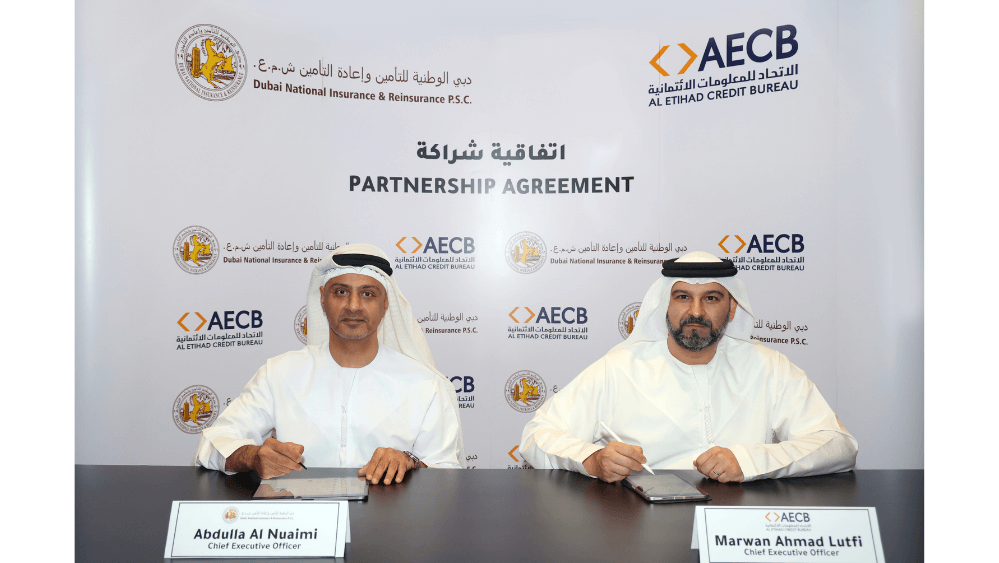 Dubai National Insurance signs MoU with Al Etihad Credit Bureau